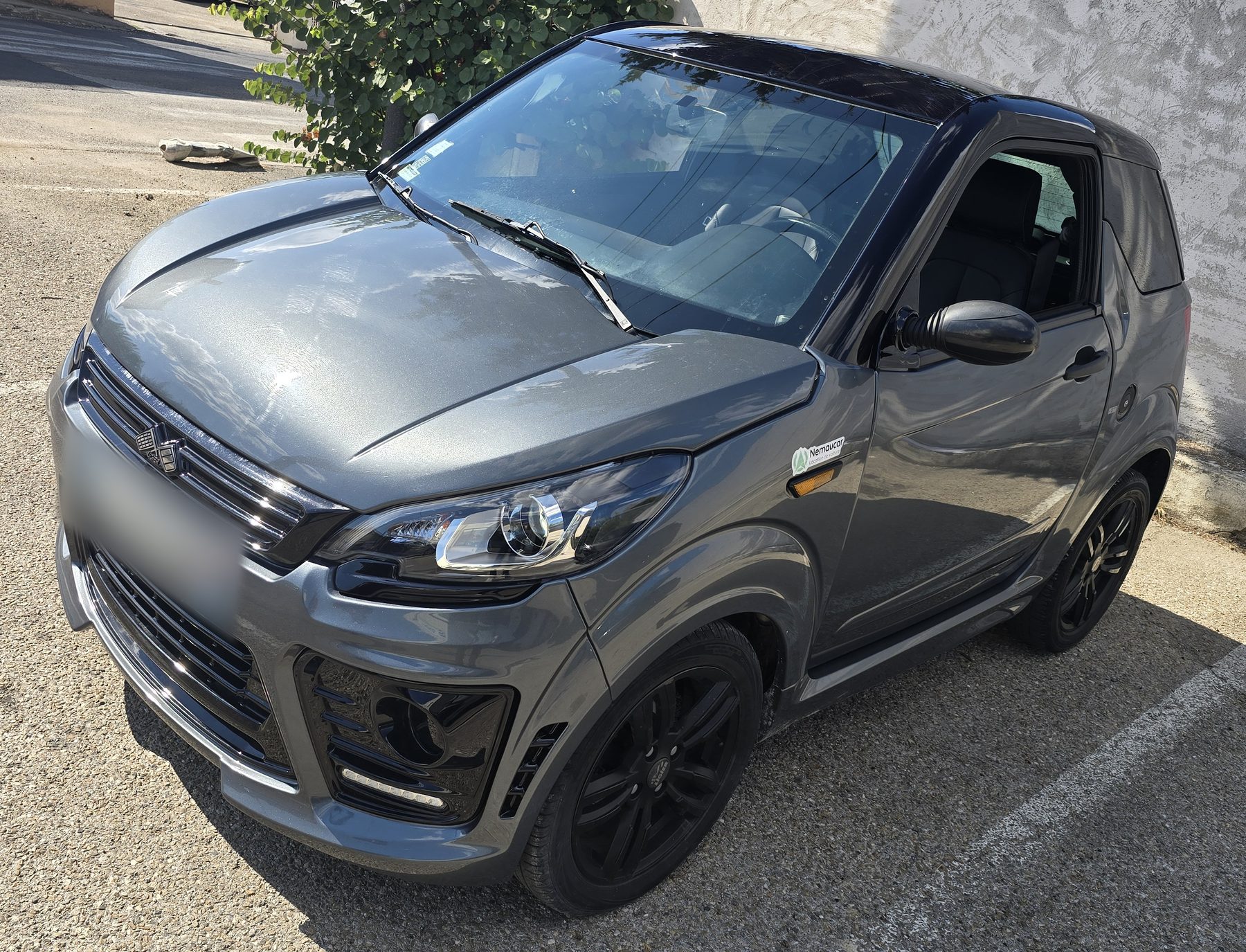 Voiture sans permis Ligier JS50 grise de Nemaucar